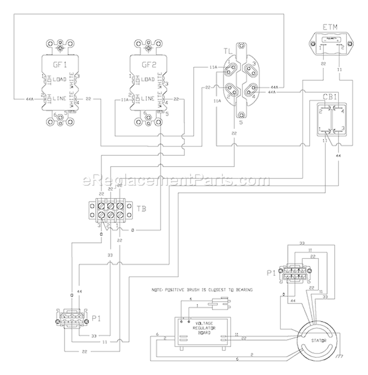Page F Diagram and Parts List for 030231-0  Briggs and Stratton Generator